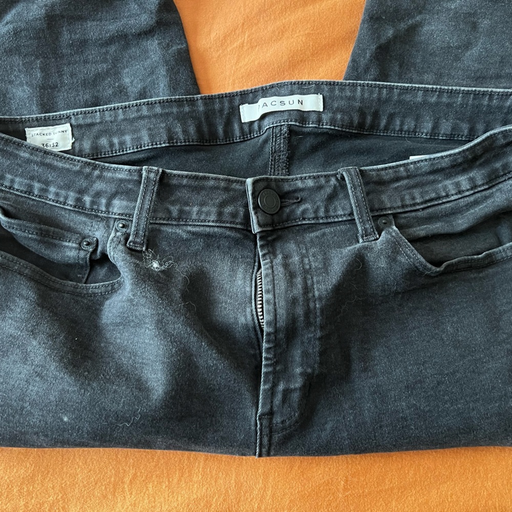 Pacsun Stacked Skinny Jeans 36x32 black